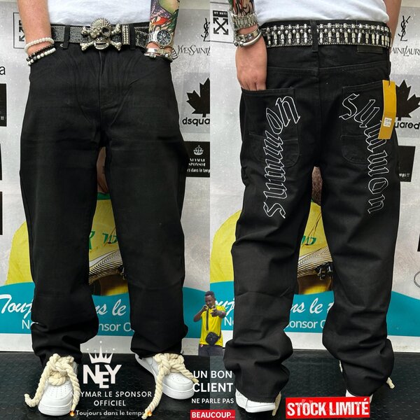 Jeans cargo Noir Homme