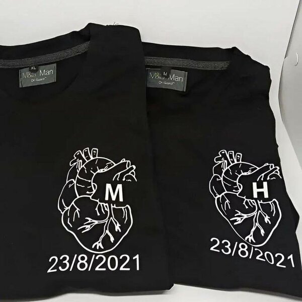 T-shirts couple personnalisés