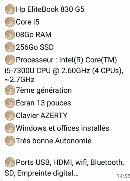 HP elitebook 830 H5