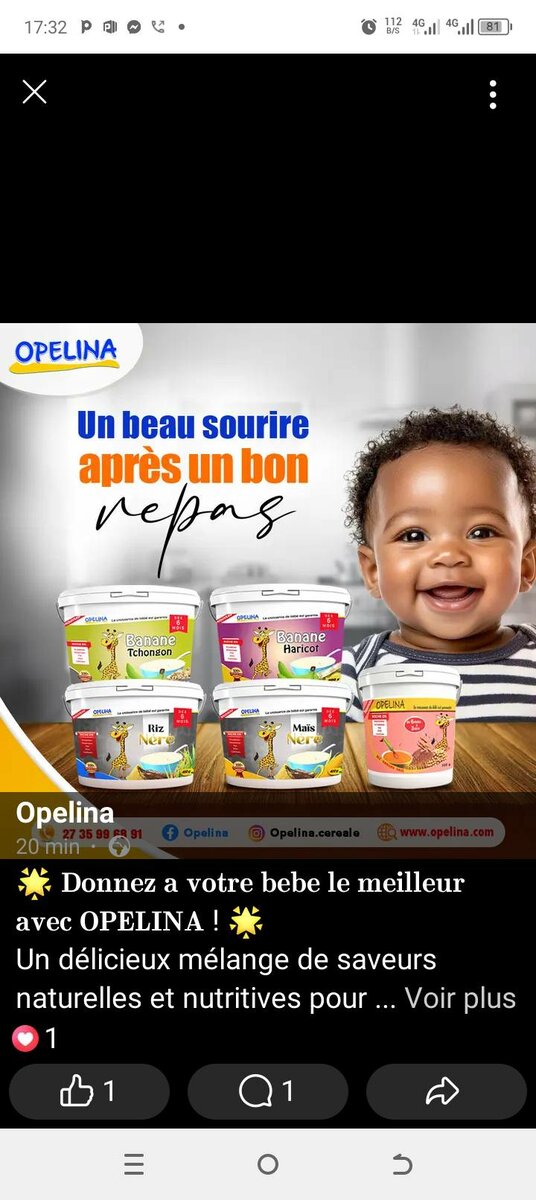 Purées pour bébés Opelina