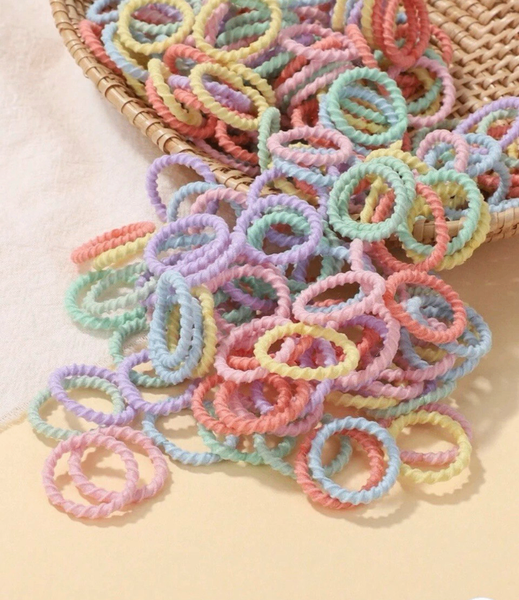 Élastique à cheveux 100 pcs
