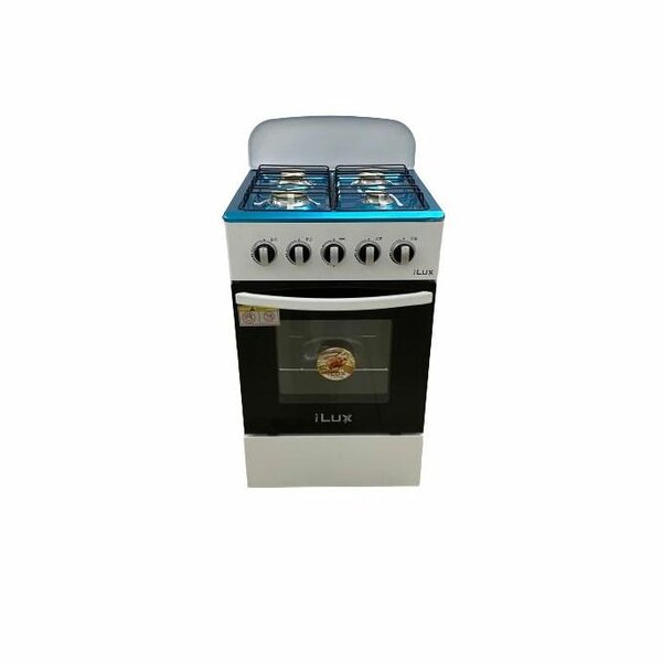 Ilux Cuisinière - Gaz 4 Feux LX-55W - Blanc - Garantie 6 Mois