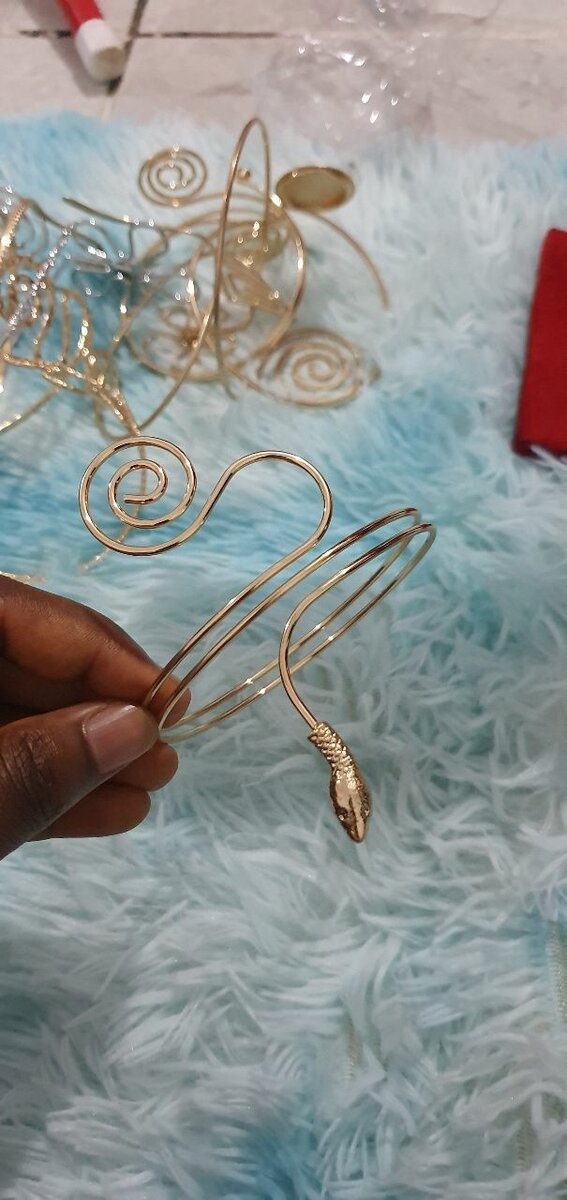 Bracelet serpent doré