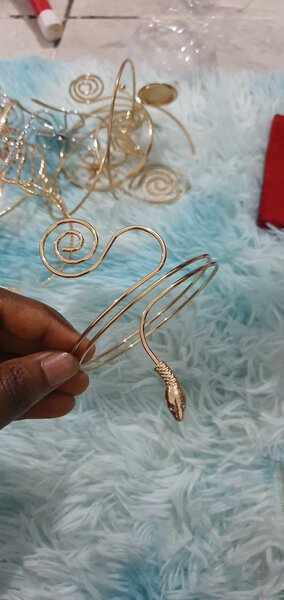Bracelet serpent doré