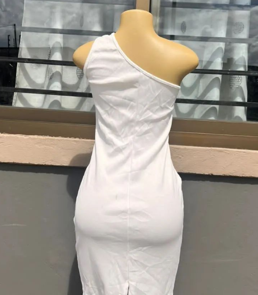 Thick white dress