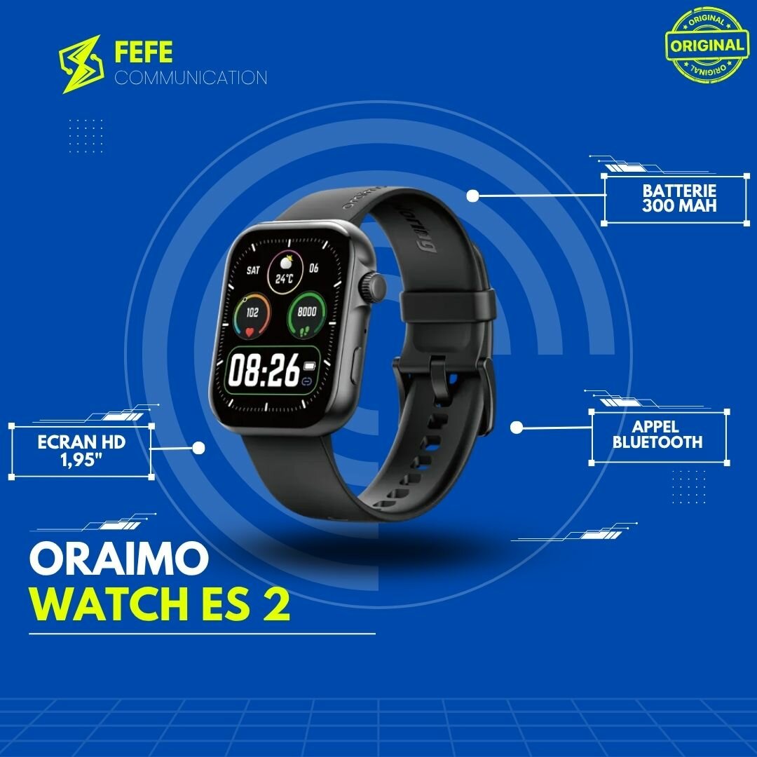 Oraimo Watch ES 2 - Montre Connectée AMOLED