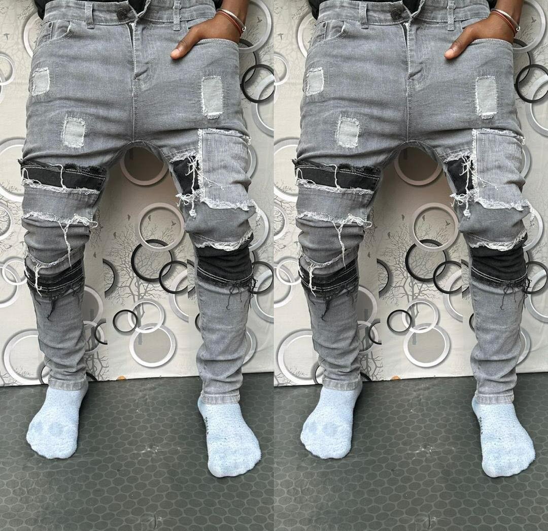 Jeans déchirés tendance homme