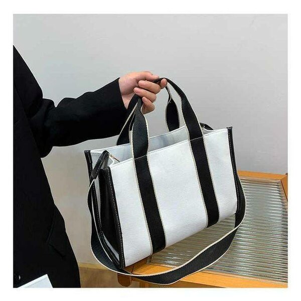 Sac à main tote bicolore