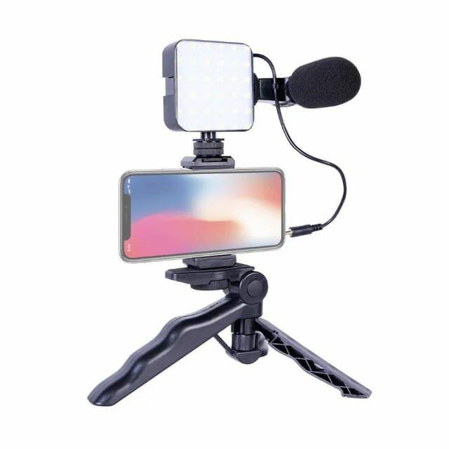 Kit De Vlogging/vidéo + Micro + Support/49LED Lumière Trépi
