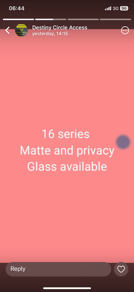 Matte privacy, iPhone 16 series glass protector