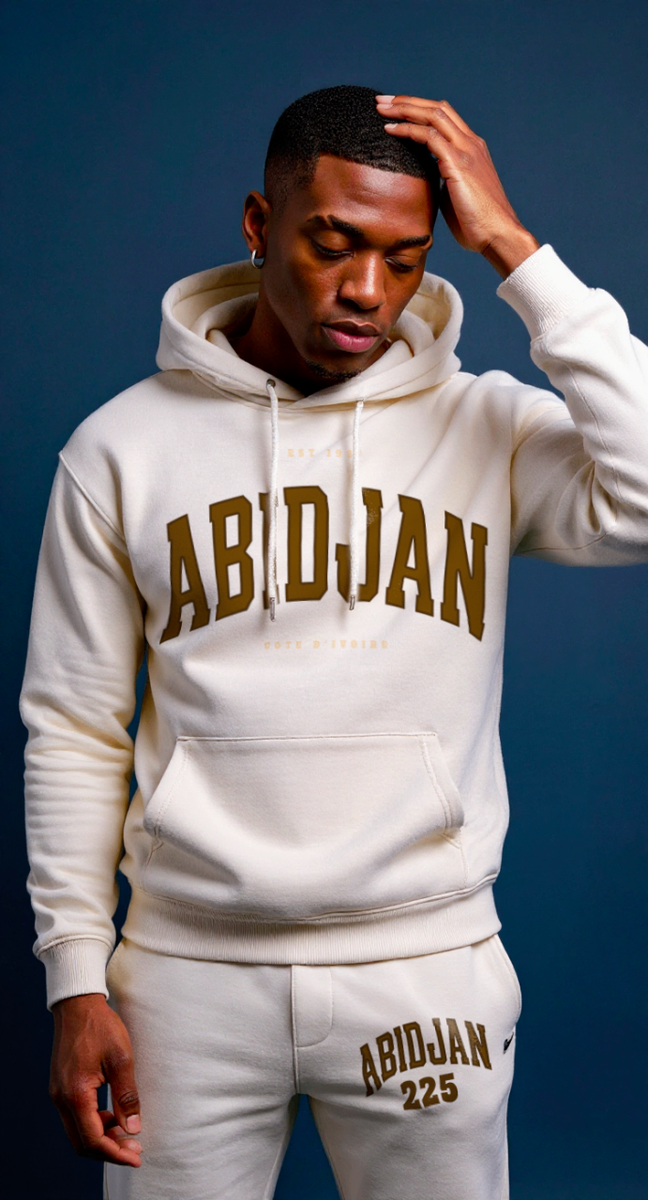 Sweat à capuche "Abidjan" blanc