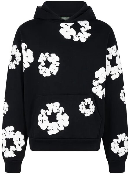printed "Cotton Wreath" hoodie