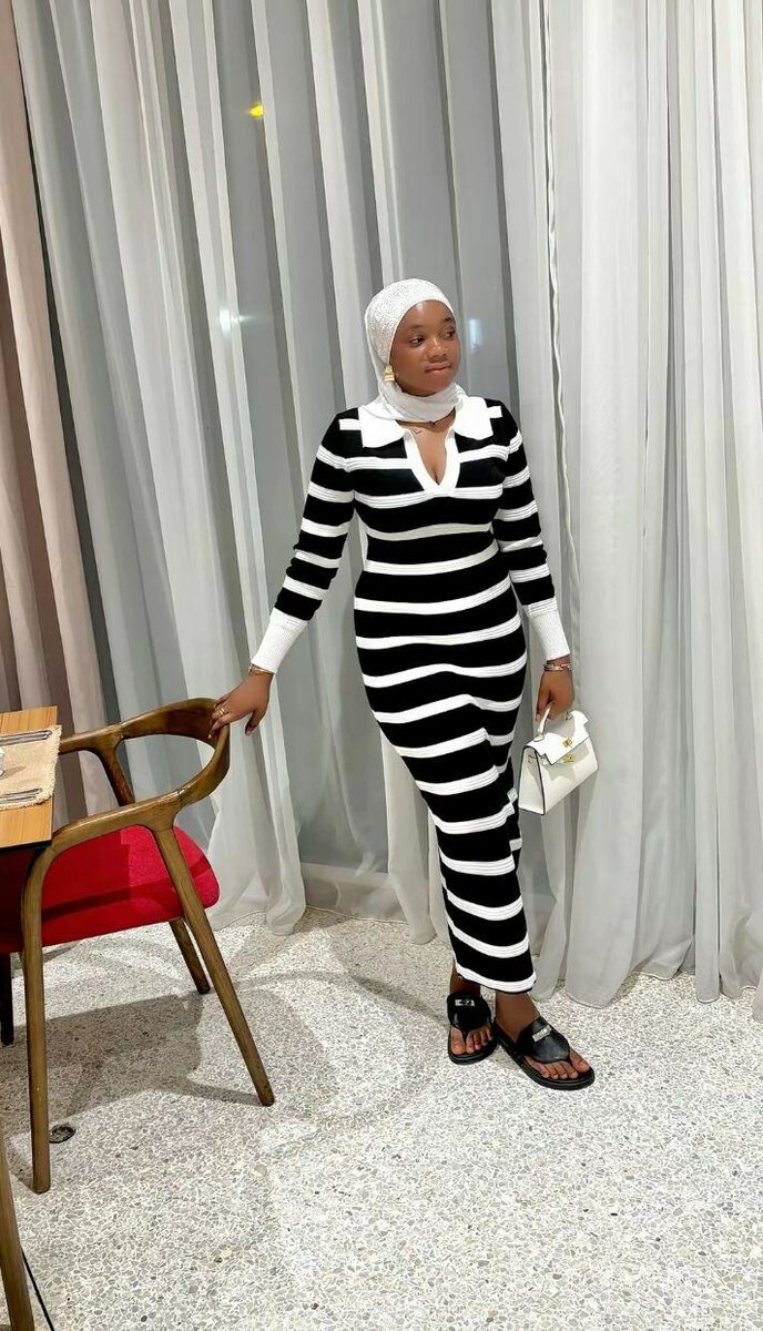 Robe rayée élégante