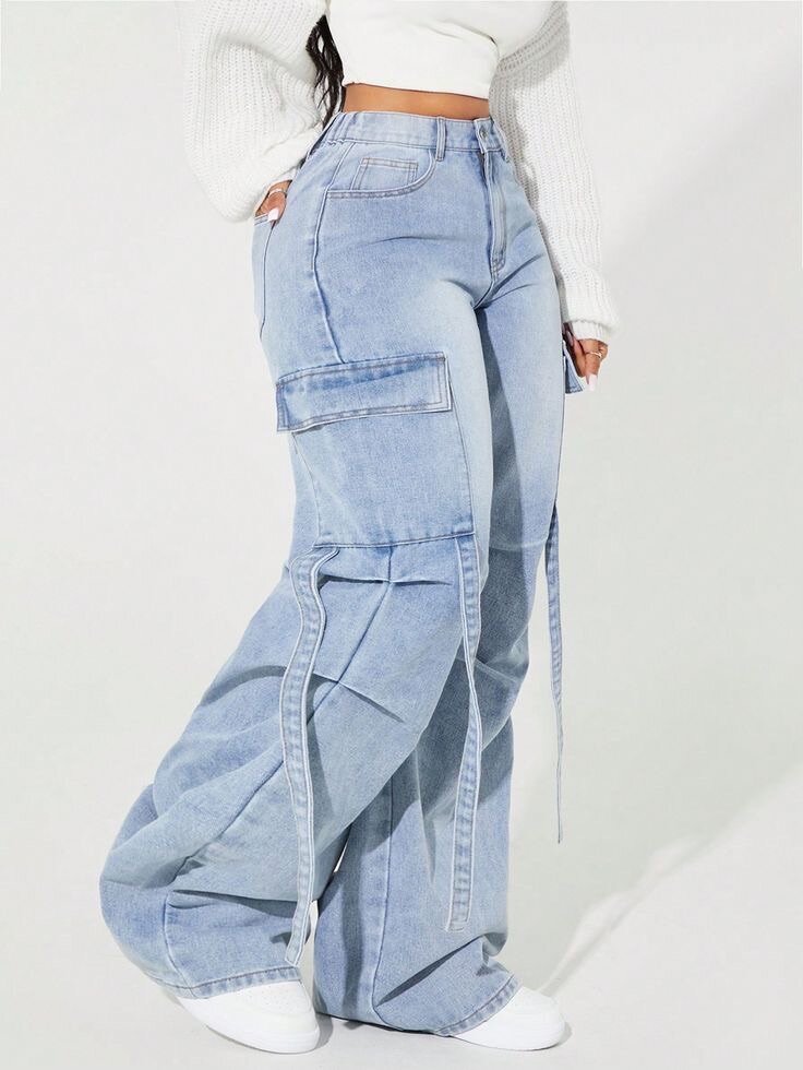 Ladies cargo jeans