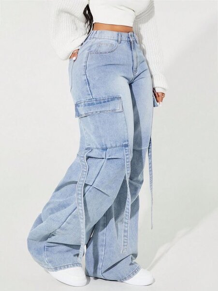 Ladies cargo jeans