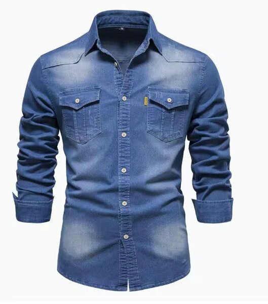 Chemise Jeans Manches Longues