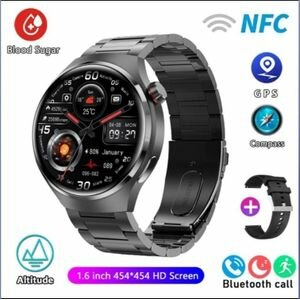 Montre intelligente GPS pour homme fréquence cardiaque, appel Bluetooth