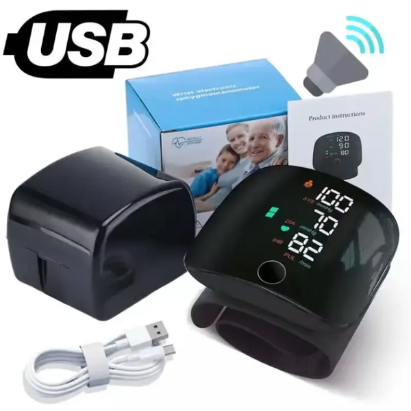 TENSIOMÈTRE POIGNET NUMÉRIQUE LED RECHARGEABLE