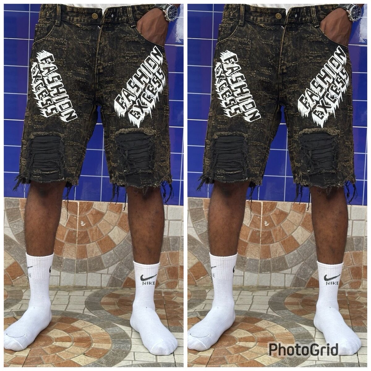 Short en jean décontracté homme