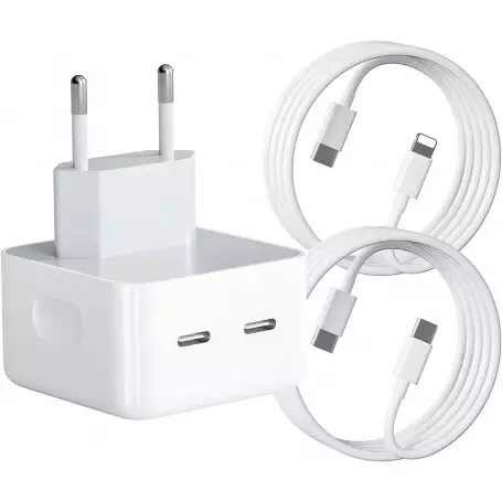 Chargeur USB-C Double Port Rapide