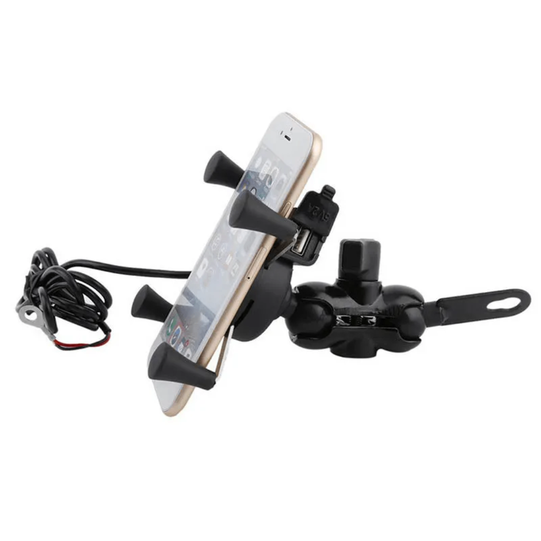Support Téléphone Moto USB