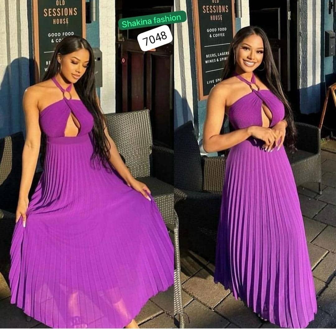 Robe Plissée Évasée Élégante