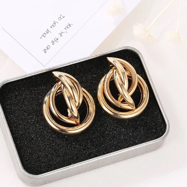 Gold earrings