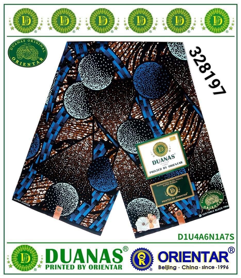 Tissu bleu brun