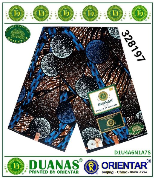 Tissu bleu brun