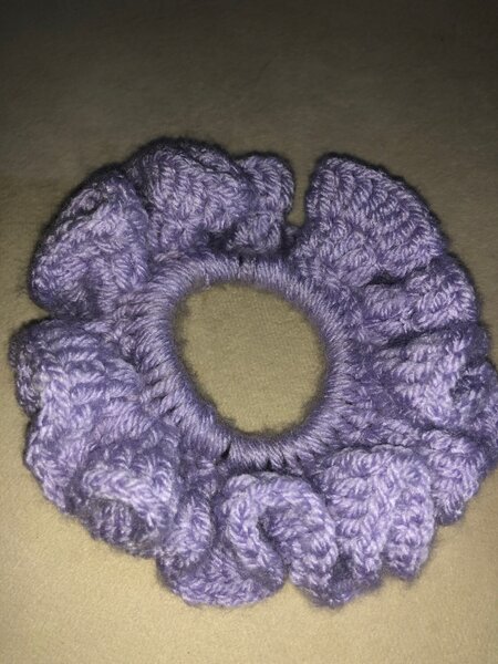 Chouchou en laine douce violette