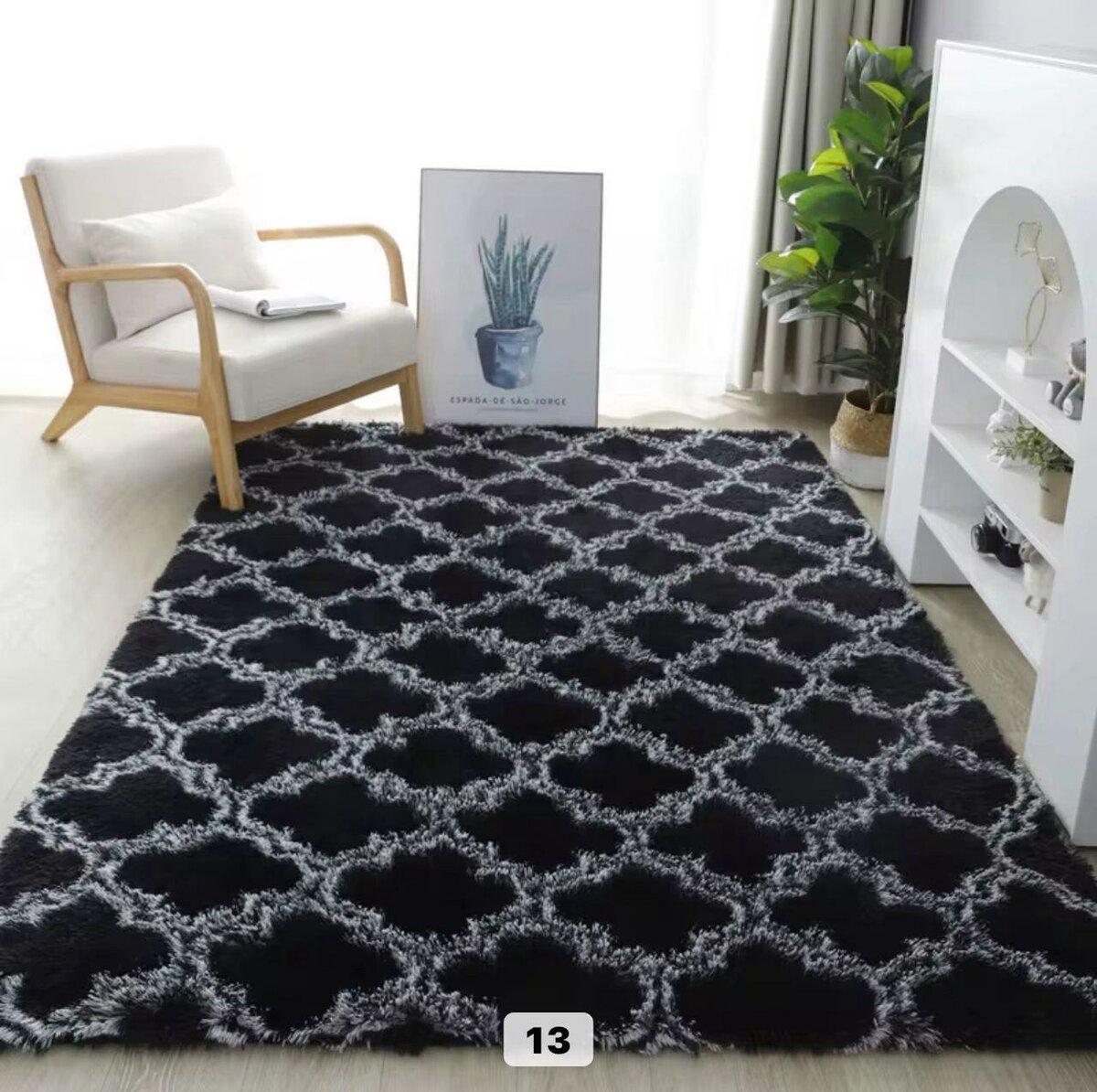 Tapis Design Noir 1m60/2m20