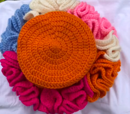 Ruffled hats 