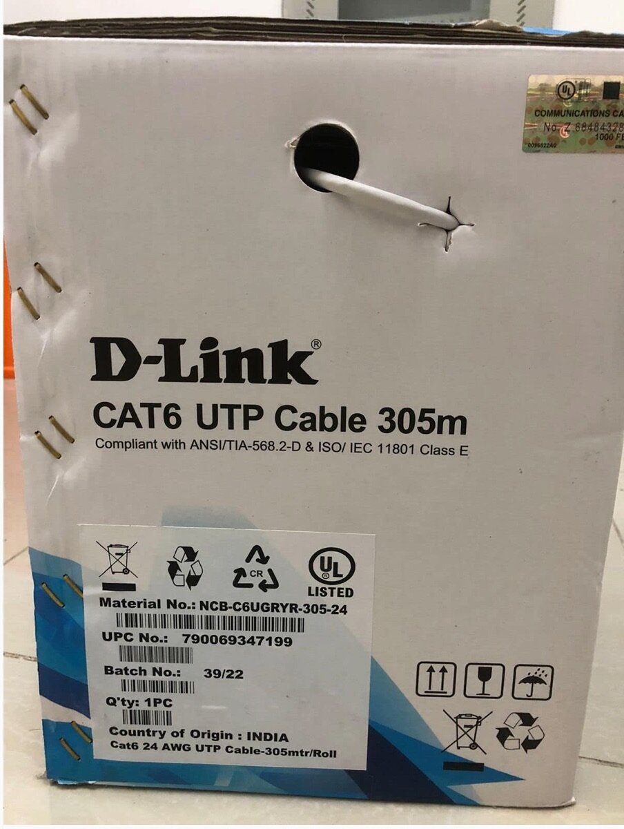 D LINK CAT6 UTP NETWORKING CABLE 305 METERS