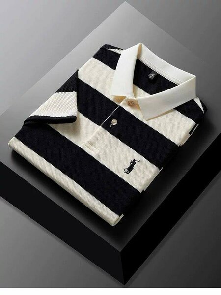 Polo rayé classique homme