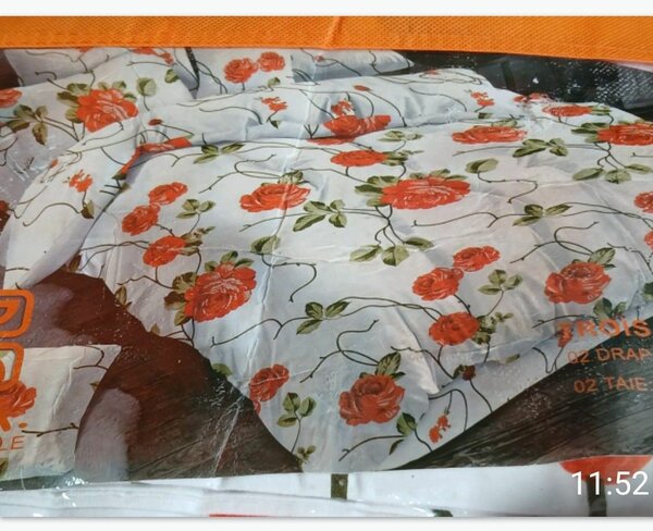 Draps fleuris coton doux