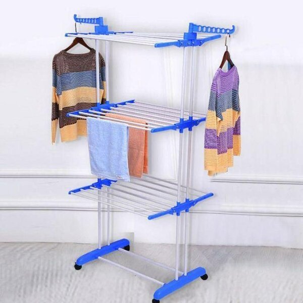 Étendoir à linge pliant roulant