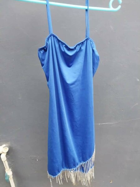 Blue mini dress