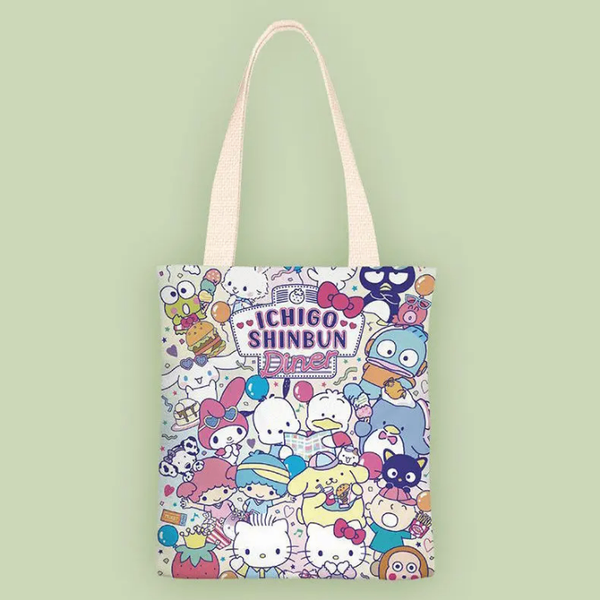 Tote bag kawaii motifs