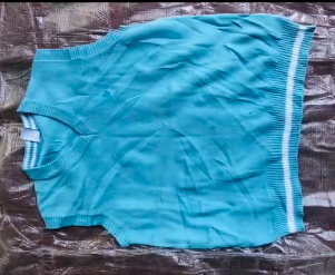 The vest is blue
