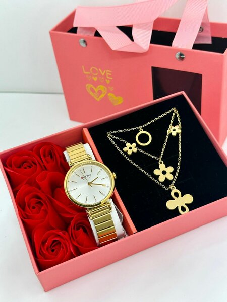 Coffret cadeau montre et bijoux