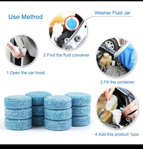 Car windshield solid cleaner window tablet