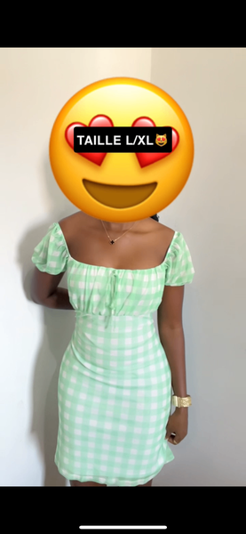 Robe Vichy Vert Été L/XL