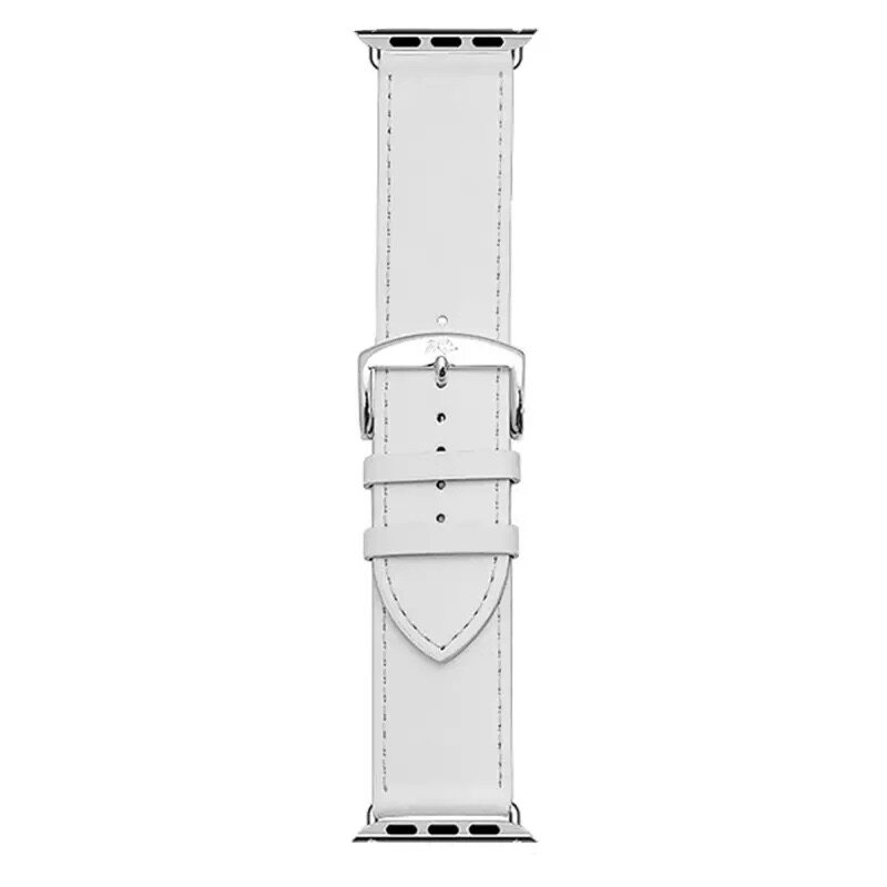 Bracelet montre cuir blanc