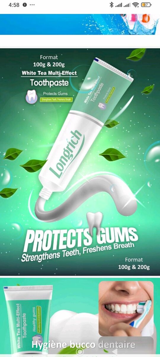 Dentifrice Protection Gencives