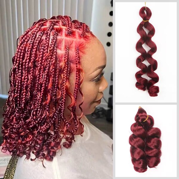 Tresses synthétiques tressées bouclées