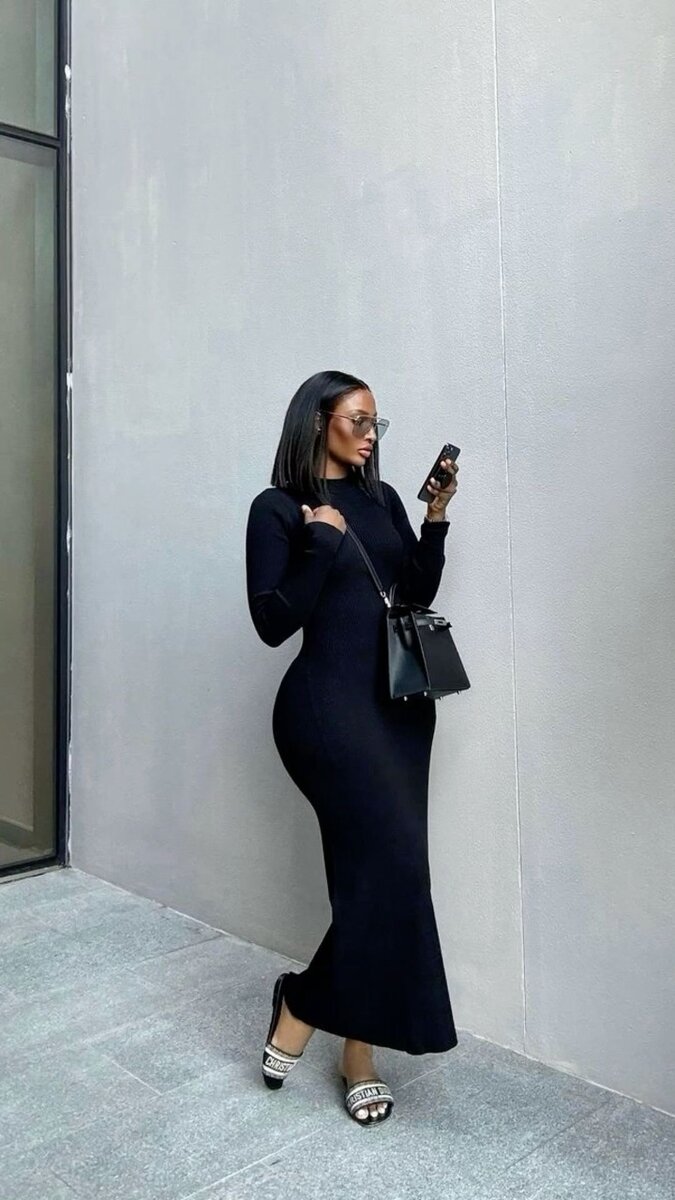 Robe Noire Élégante Femme