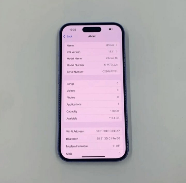 iPhone 16 128GB Bleu