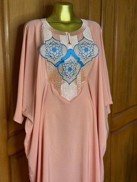 Elegant Pink Kaftan Dress