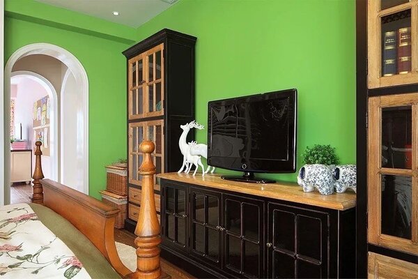 Peinture murale verte vive