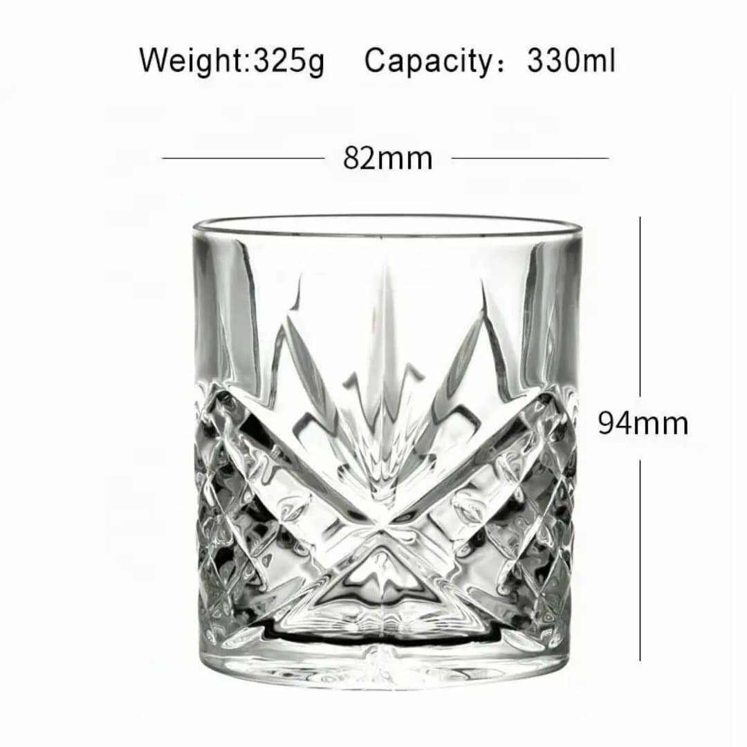 Ensemble raffiné de verres à w